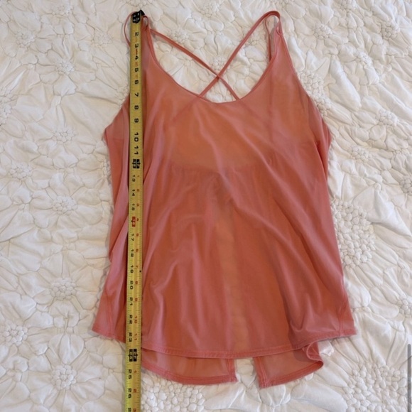 LULULEMON IN A CINCH TANK COLOR ORANGE MESH SZ 8 - Picture 7 of 8